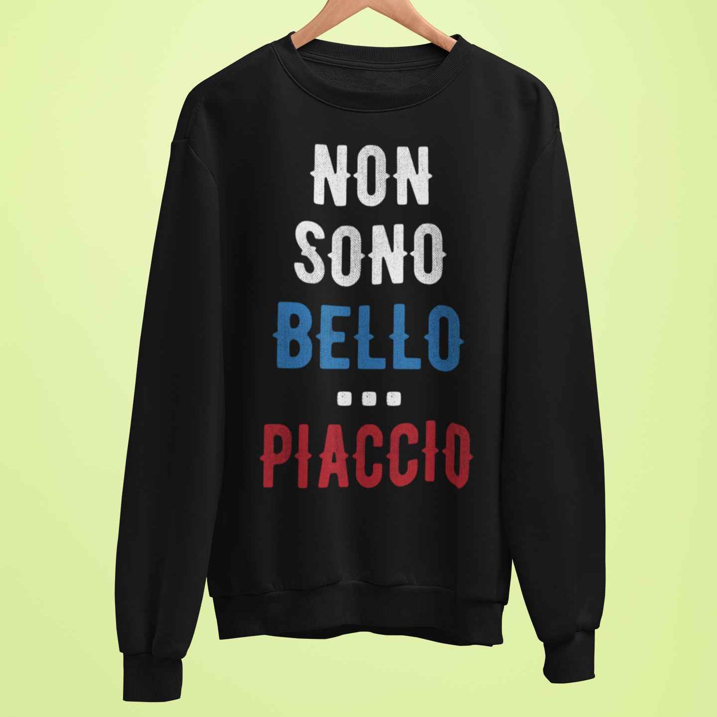 Felpa Divertente Girocollo Unisex Con Stampa Non Sono Bello