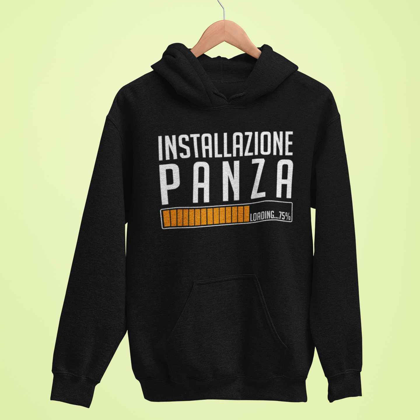 Felpa Con Cappuccio Divertente Unisex Con Stampa Installazione Panza