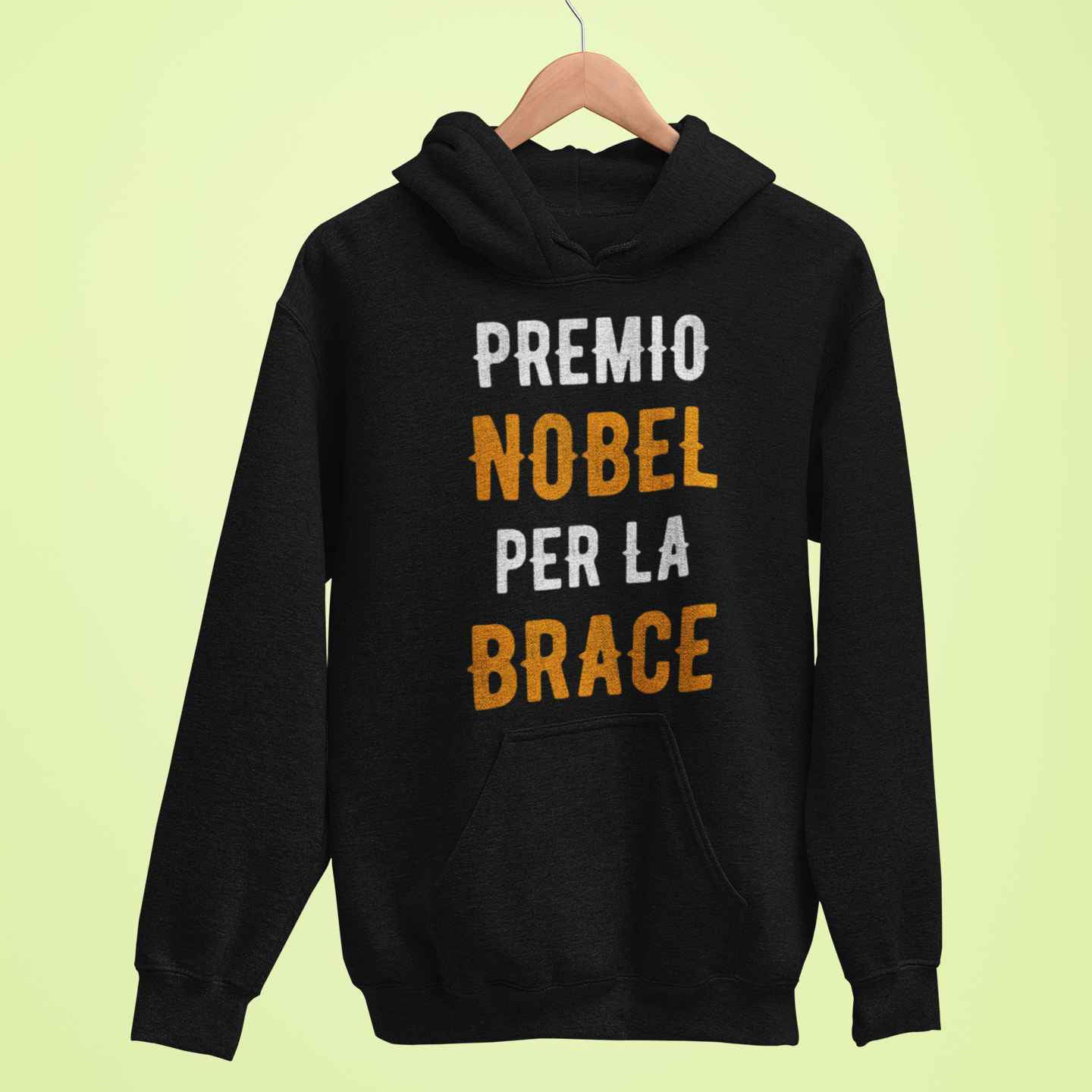 Felpa Con Cappuccio Divertente Unisex Con Stampa Nobel Brace