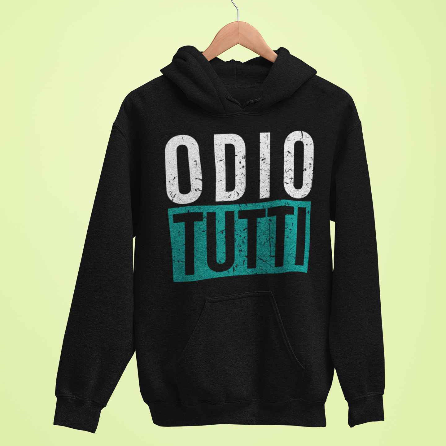 Felpa Con Cappuccio Divertente Unisex Con Stampa Odio Tutti